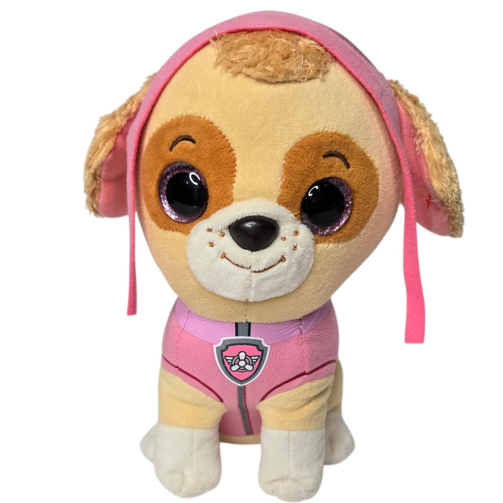 Ty Paw Patrol Skye Plush‎ 10" Cockapoo Dog Pink Puppy Cartoon Stuffed Animal